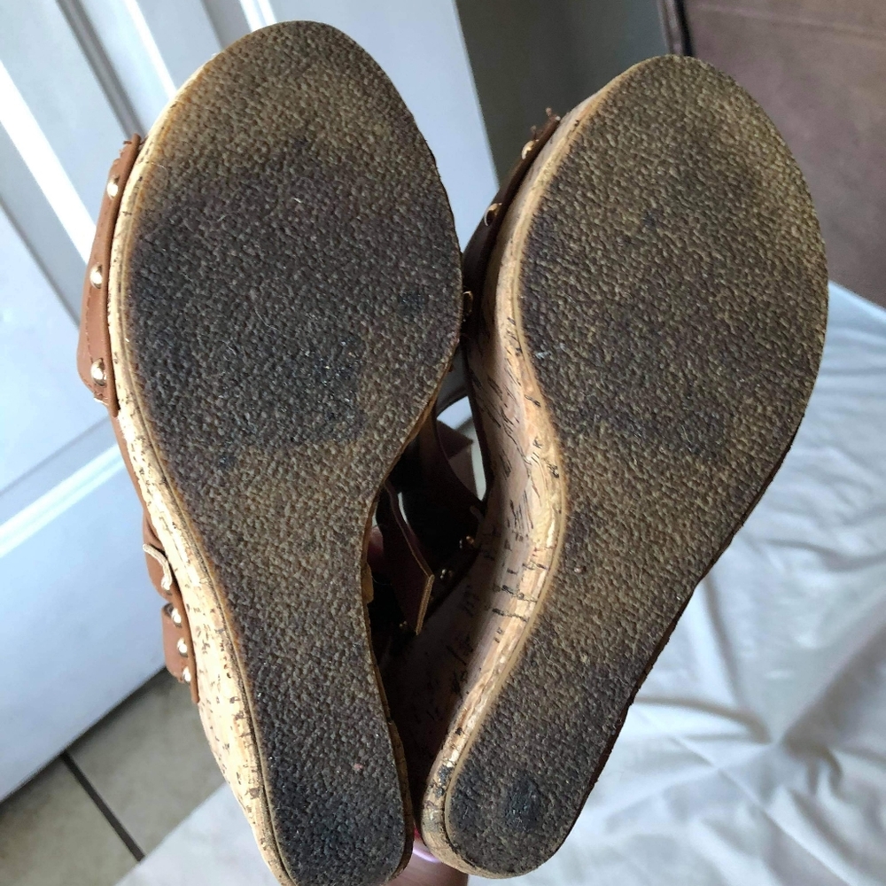 Women's Brown Wedges - Picture 2 of 8